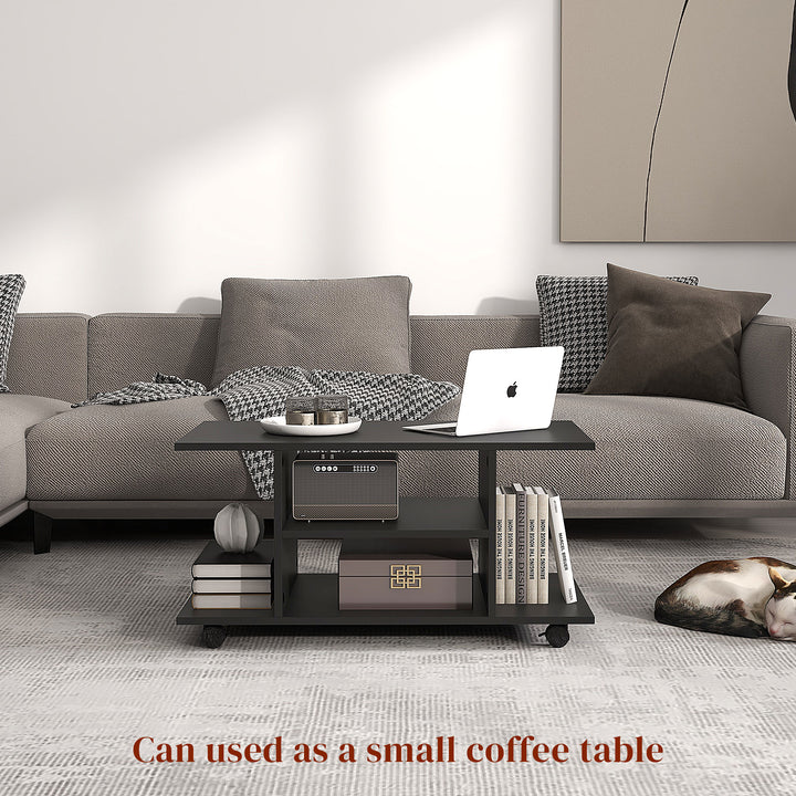 MCL Modern TV Cabinet Stand Storage Shelves Table Mobile Bedroom Furniture Bookshelf Bookcase Black