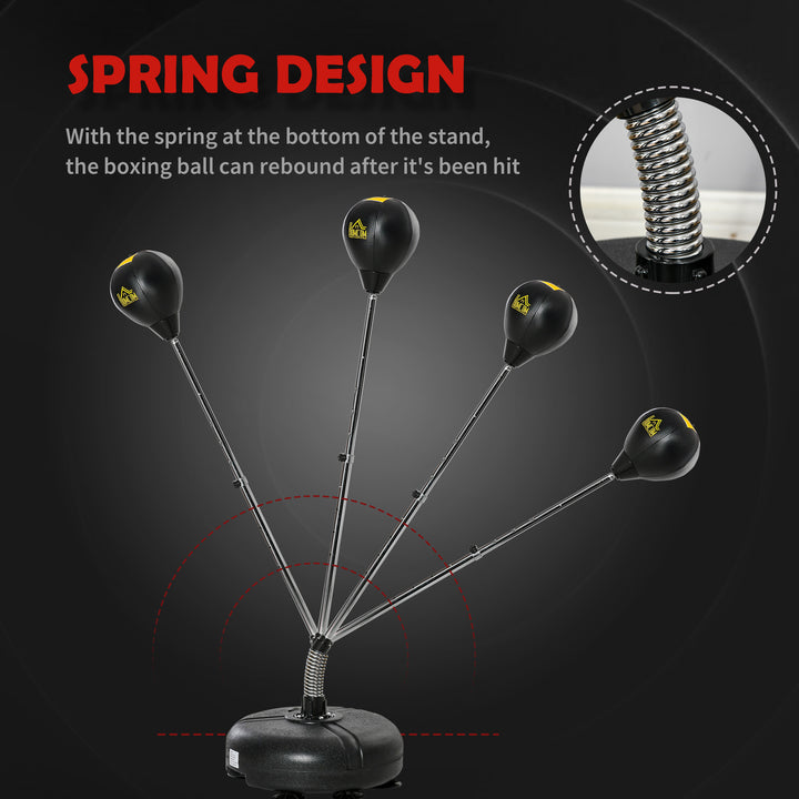 MCL Punching Bag with Stand, 133-151cm Adjustable Height, for Teens, Gold Tone/Black