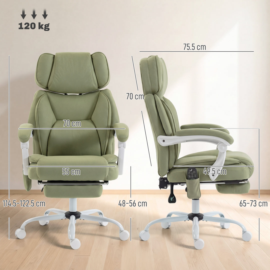 High Back Vibration Massage Office Chair Heated Reclining Computer Cha