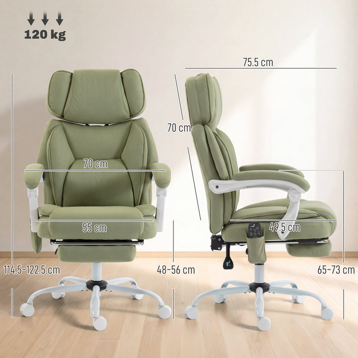 High Back Vibration Massage Office Chair Heated Reclining Computer Cha