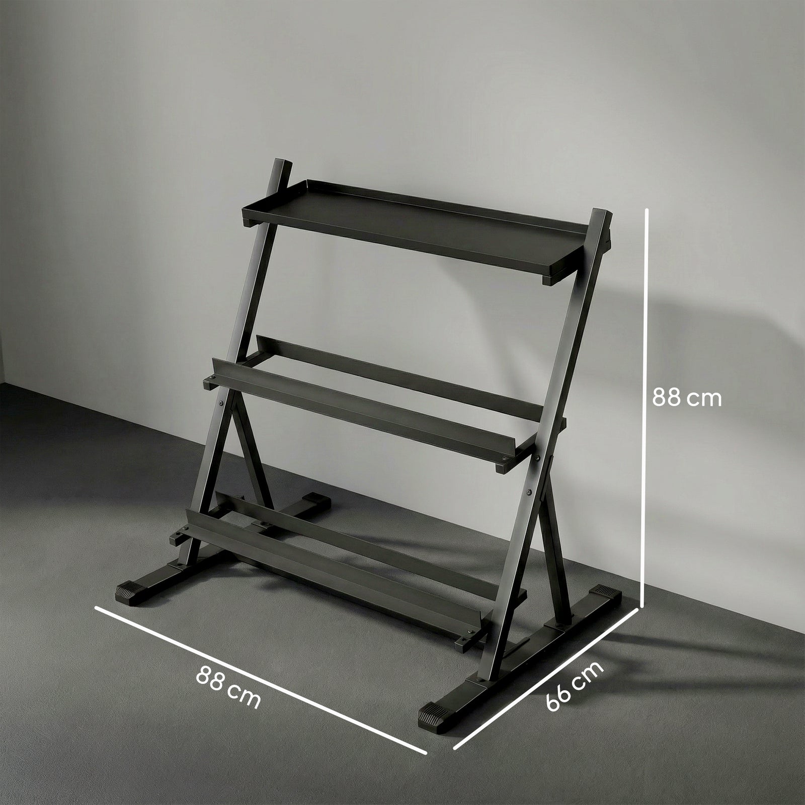 3-Tier Adjustable Dumbbell Rack, Heavy-Duty Weight Rack for Dumbbells,
