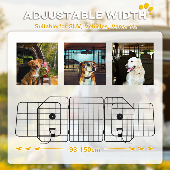Dog Guard for Cars, Vans, Vehicles, with 93-150cm Adjustable Width