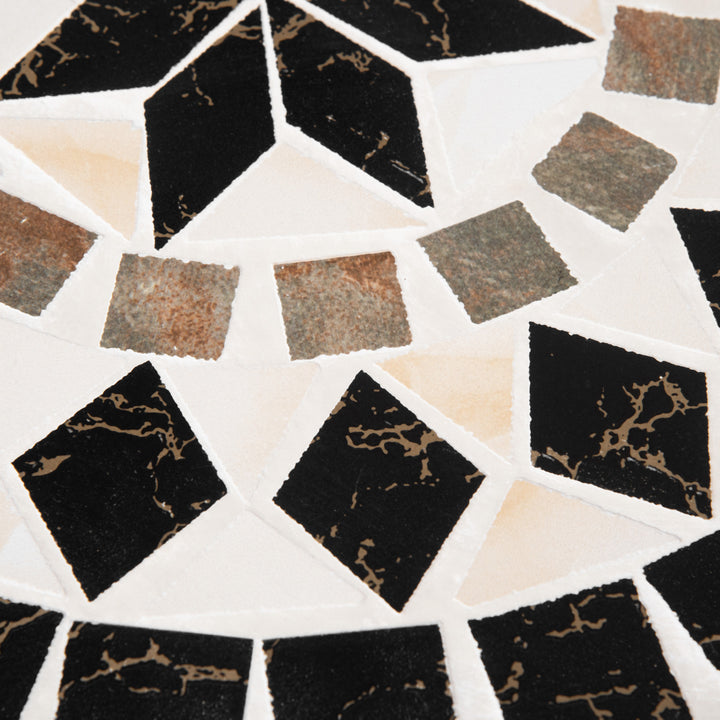 MCL 60cm Mosaic Outdoor Patio Table - Black