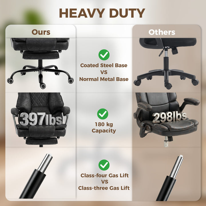 Executive Office Chair, Leathaire Big and Tall Office Chair 180 kg wit