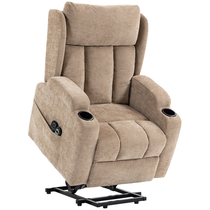 Power Lift Recliner Chair with Vibration Massage and Heat, Chenille Ri
