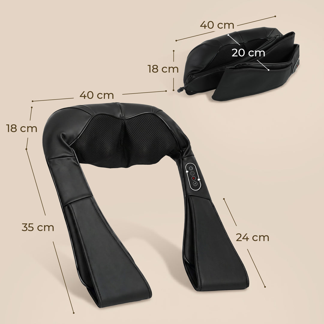 Neck and Shoulder Massager with Heat, Deep Tissue Shiatsu 3D Kneading 