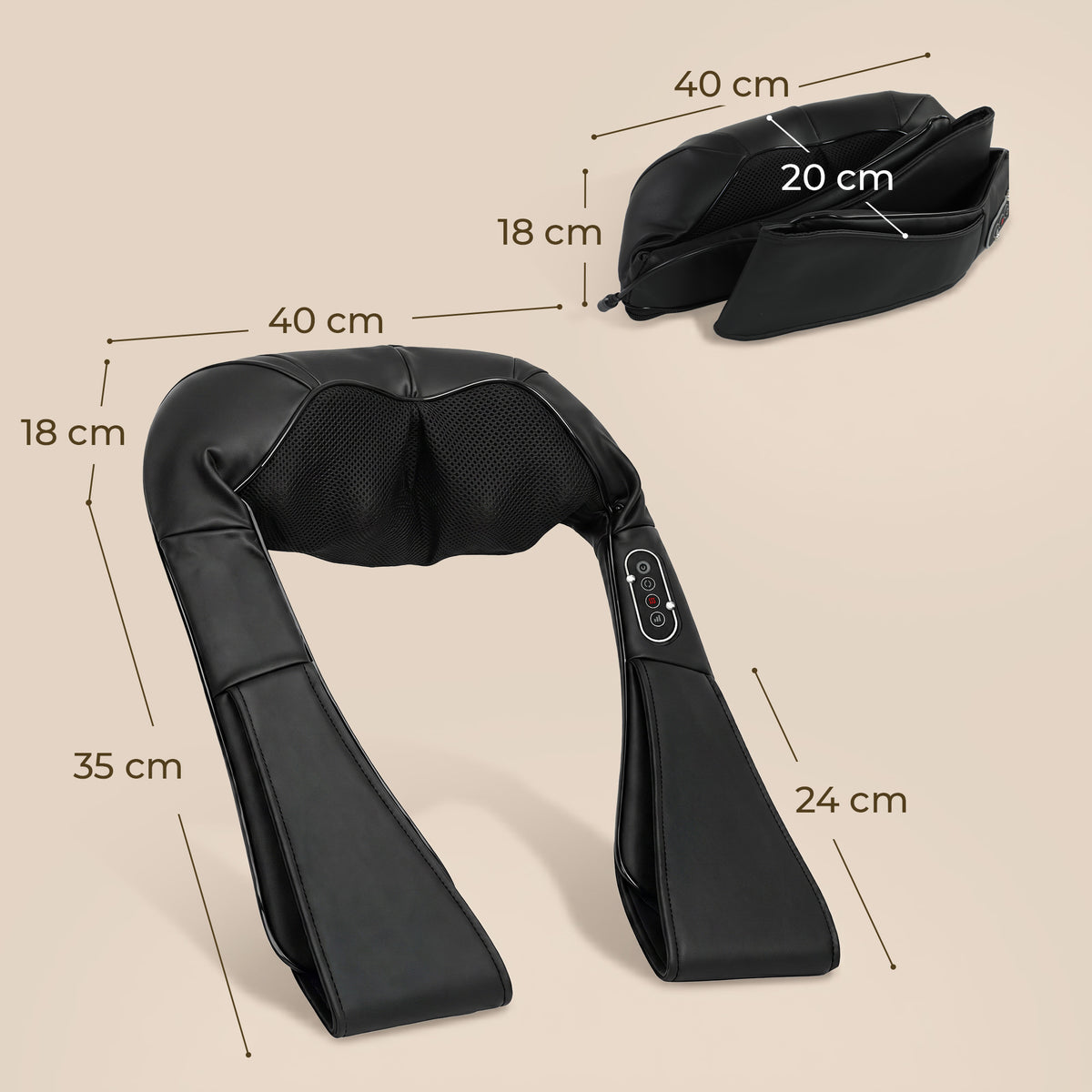 Neck and Shoulder Massager with Heat, Deep Tissue Shiatsu 3D Kneading 