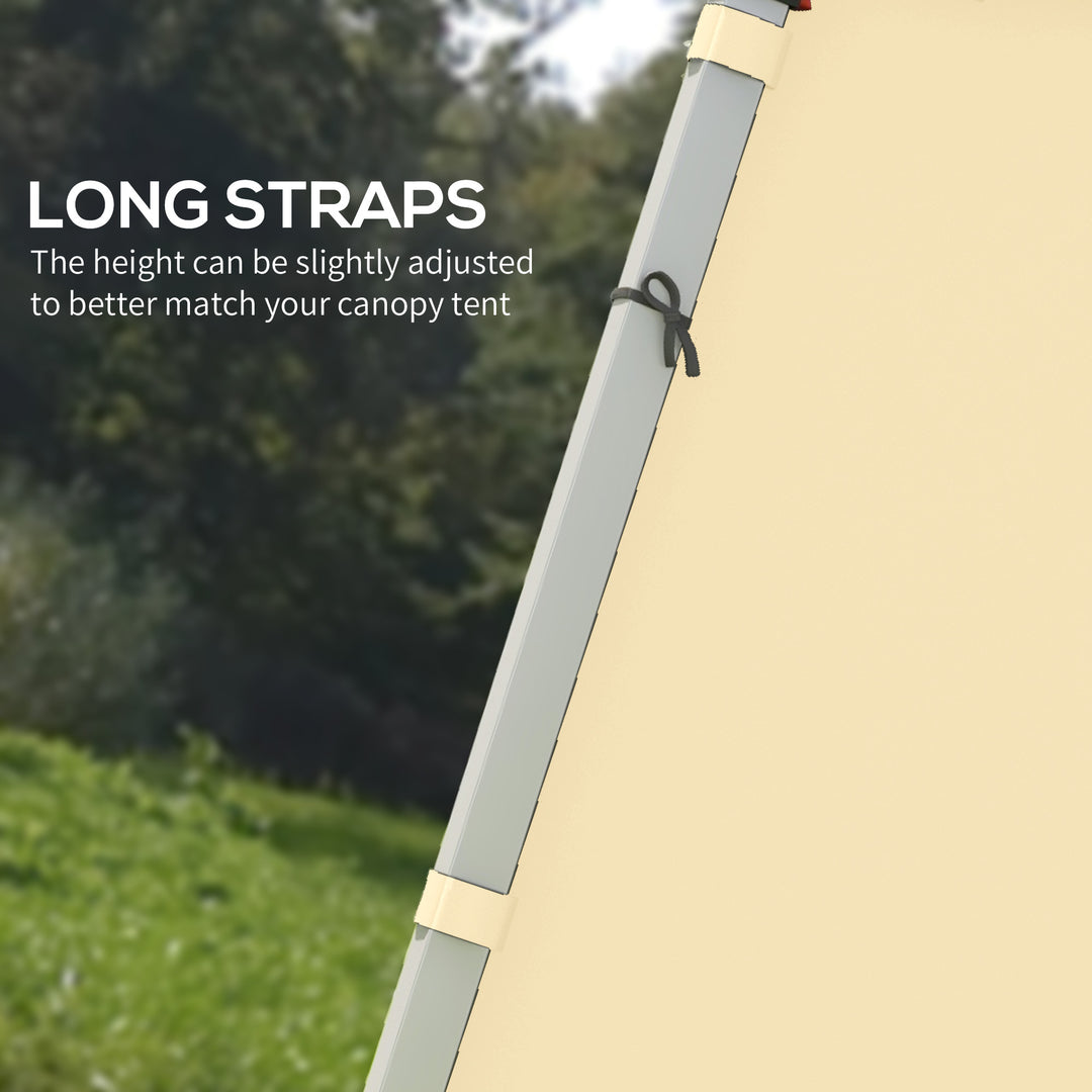 Set of Two 3 x 3(m) Replacement Zipped Gazebo Walls - Beige