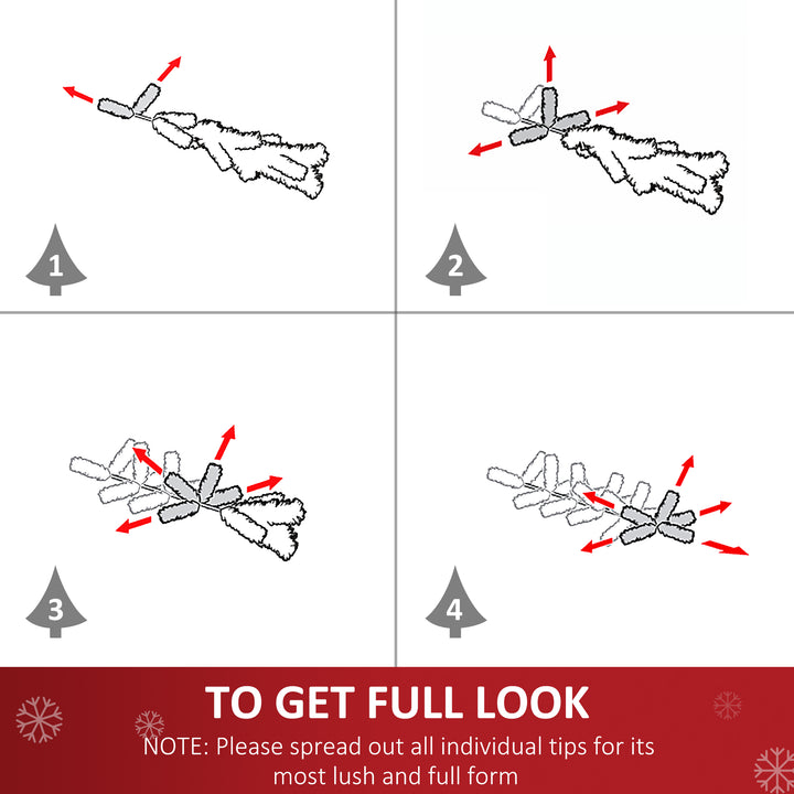 MCL 4FT Green Fibre Optic Artificial Christmas Tree Xmas Colourful LED Scattered Tree with Snowflakes Ornaments Fireproofing