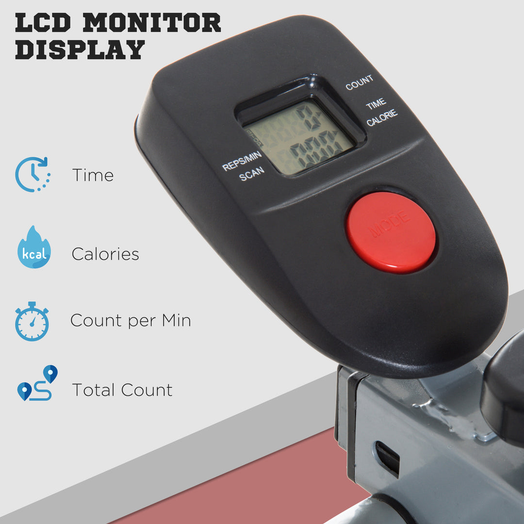 MCL Air Walker Glider, Cross Trainer Fitness Machine, with LCD, for Home Gym, Grey