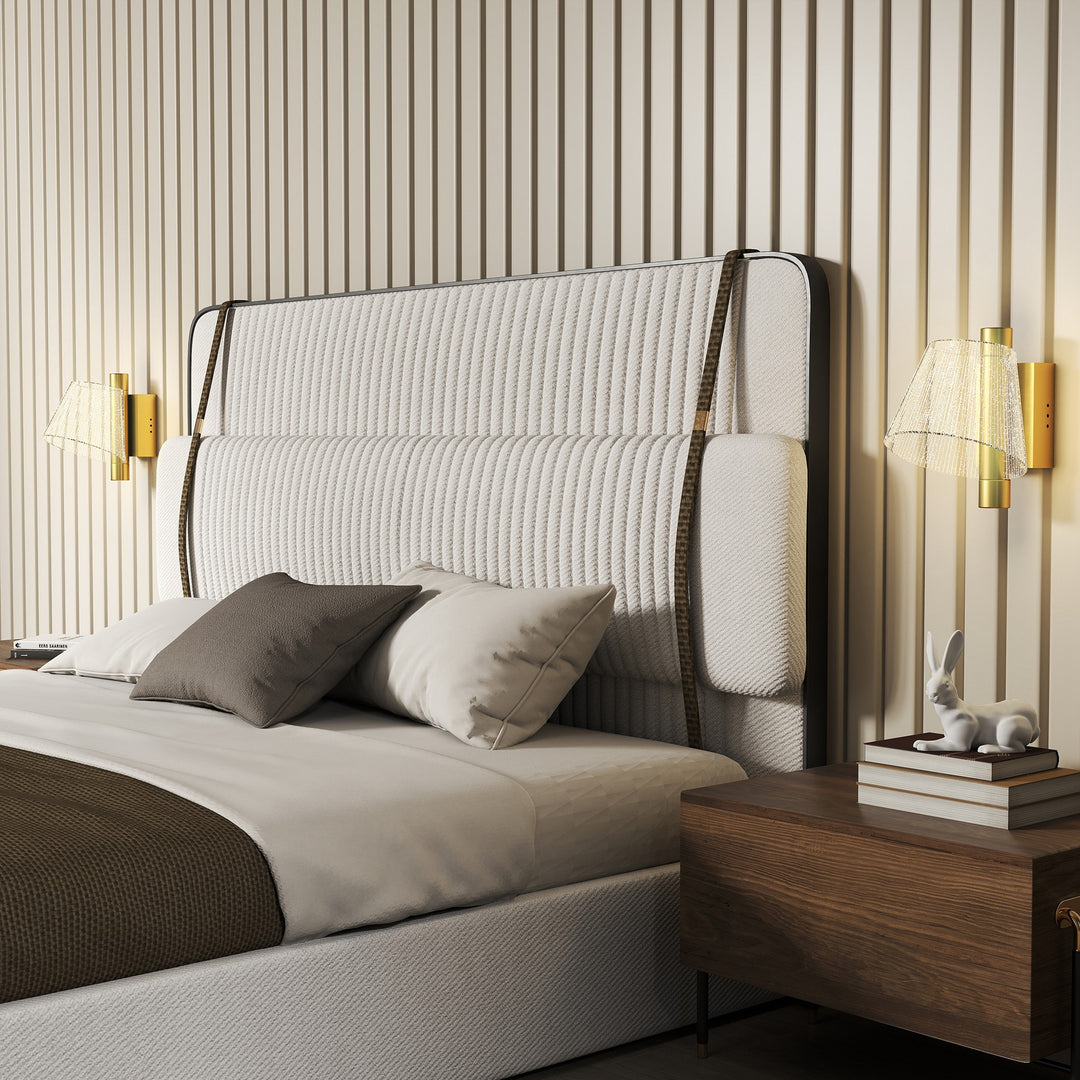 Led Wall Lamp 2 Pack, 5W Modern Indoor Starry Wall Light, Colour Temperature Adjustable 3000K/4000K/6500K, for Bedroom, Living Room, Hallway, Stairs, Gold Tone