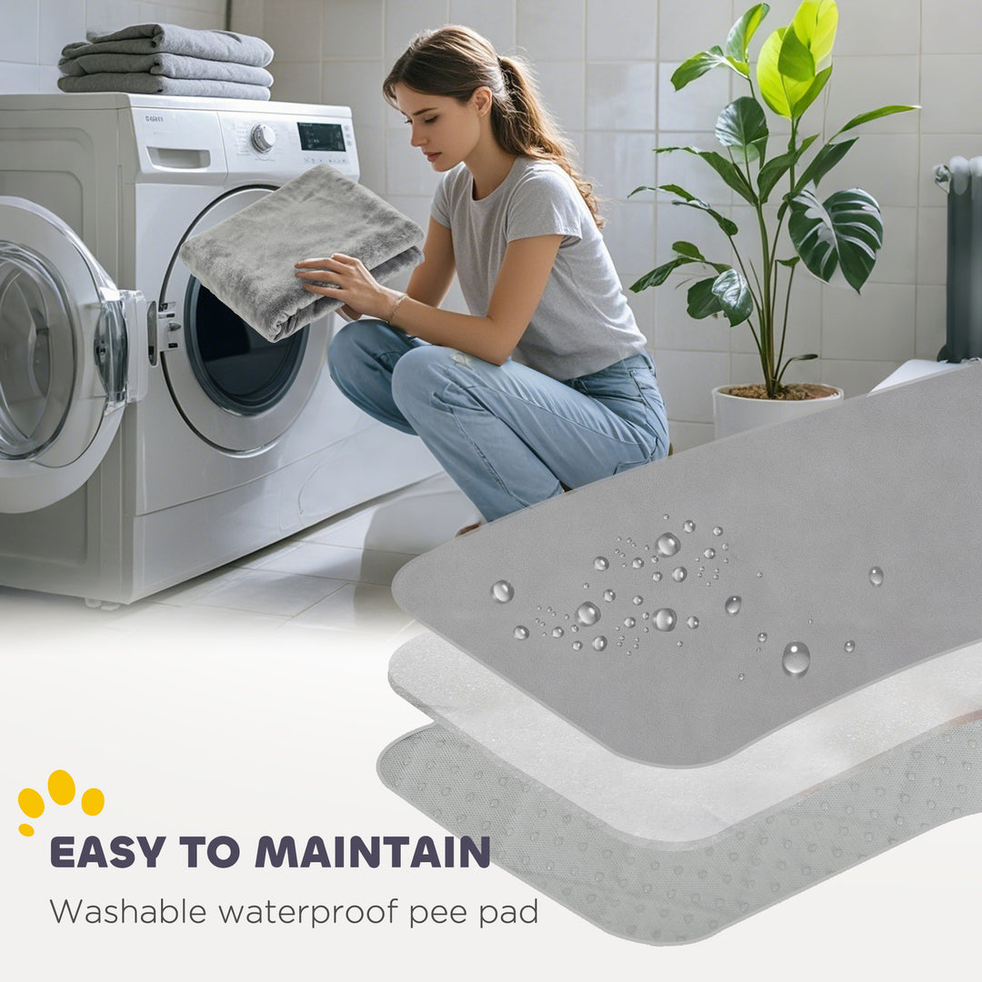 MCL Steel Dog Whelping Box with Washable Whelping Pad, Wind-Resistant Cloth, for Small, Medium Dogs, 122 x 122 x 60cm