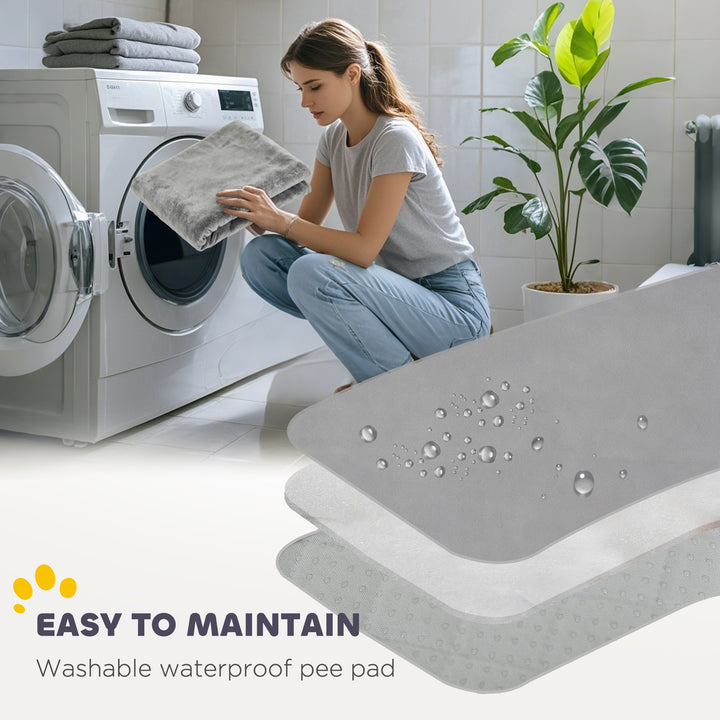 MCL Steel Dog Whelping Box with Washable Whelping Pad, Wind-Resistant Cloth, for Small, Medium Dogs, 122 x 122 x 60cm