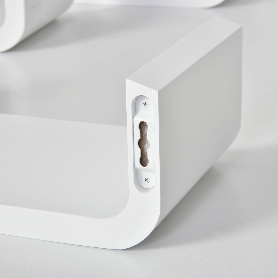 Floating Shelves, Set of 3 Wall Shelf, Shelves for Wall Invisible Mounting, Bedroom Living Room, White