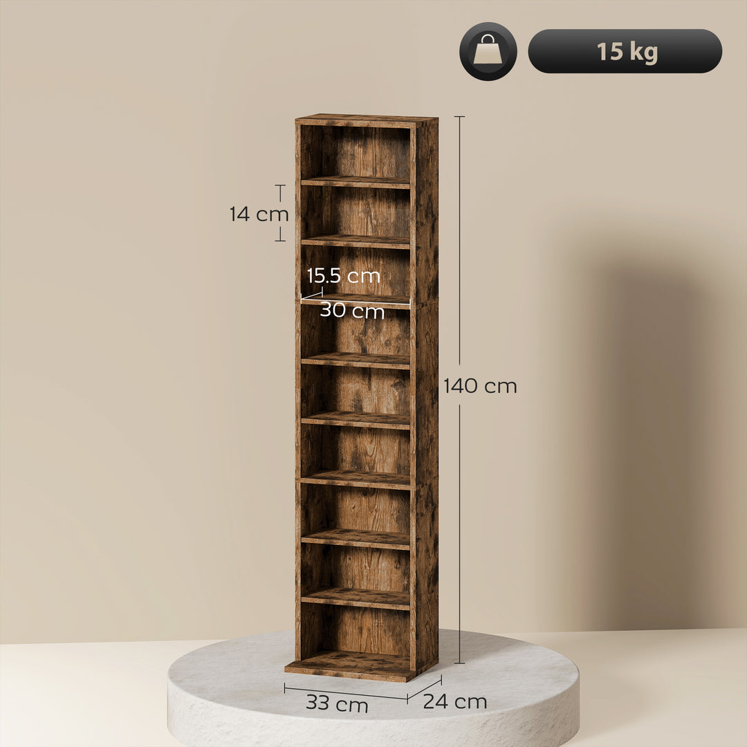 MCL 260 Narrow CD Storage Unit - Rustic Brown