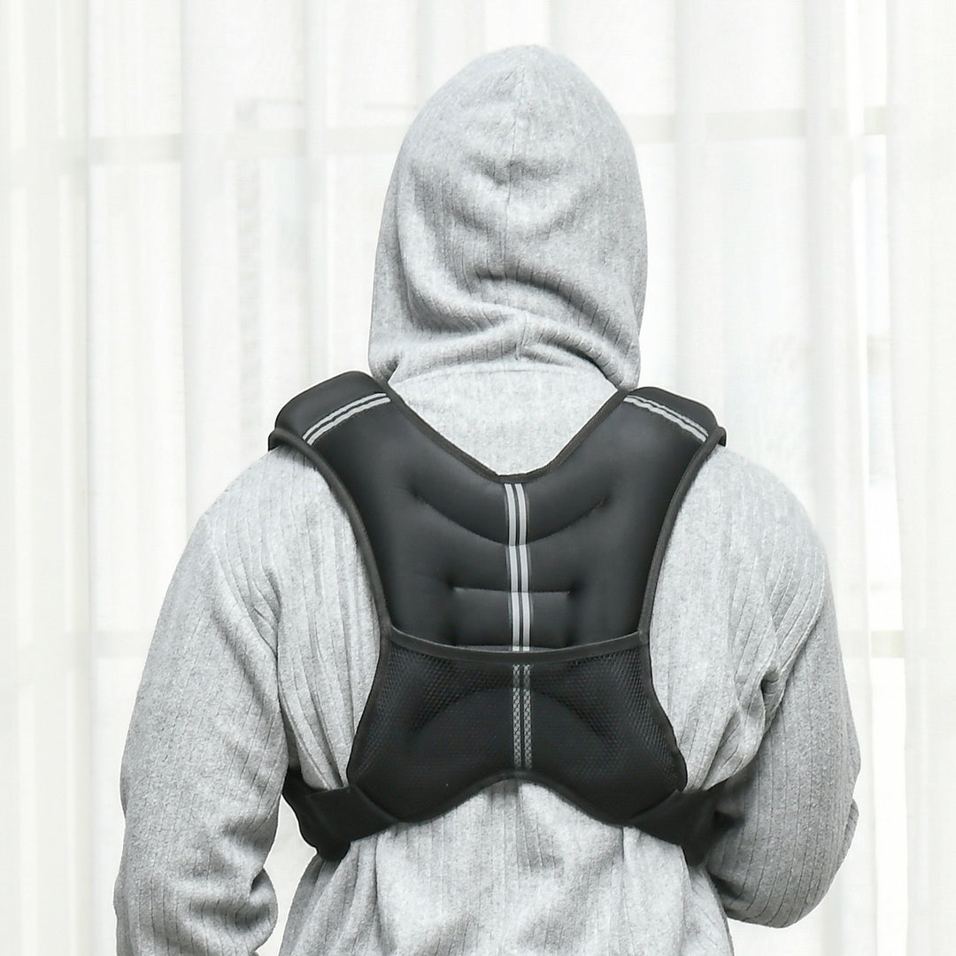8KG Weighted Vest, Running Weight Vest with Adjustable Strap, Convenient Pocket and Reflective Strips for Men and Women