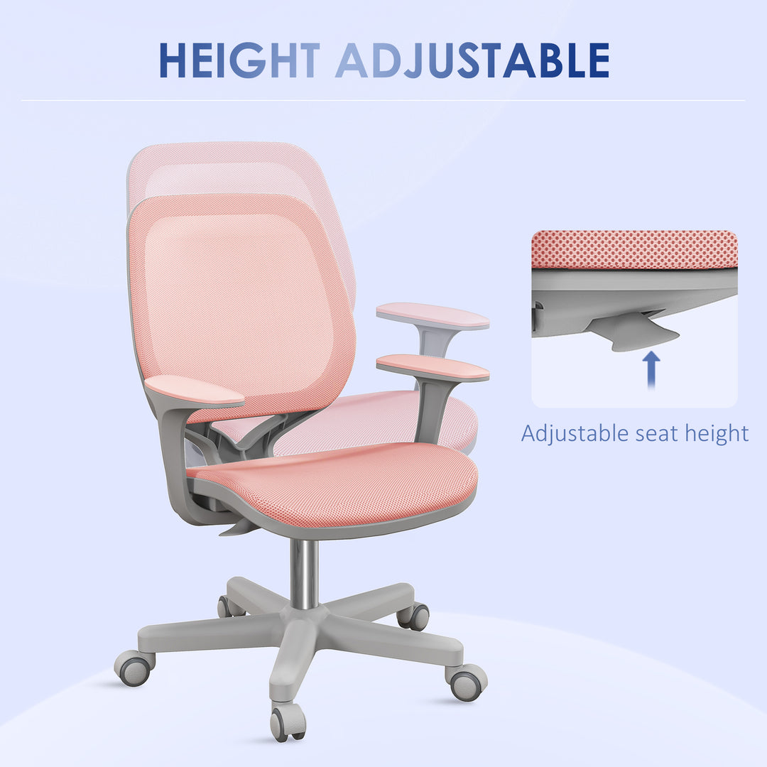 44-56cm Mesh Back Office Chair - Pink