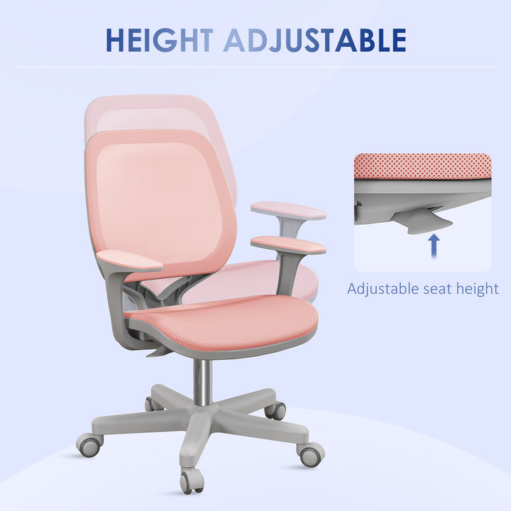 44-56cm Mesh Back Office Chair - Pink