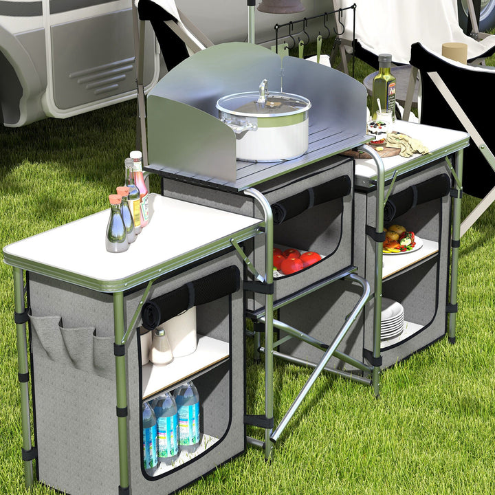 Multi-Storage Portable Camping Kitchen, with Carry Bag