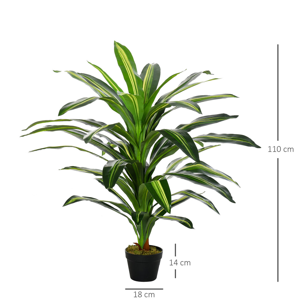 Artificial Plant in Pot, Fake Plant for Home Indoor Decor, 110cm, Green