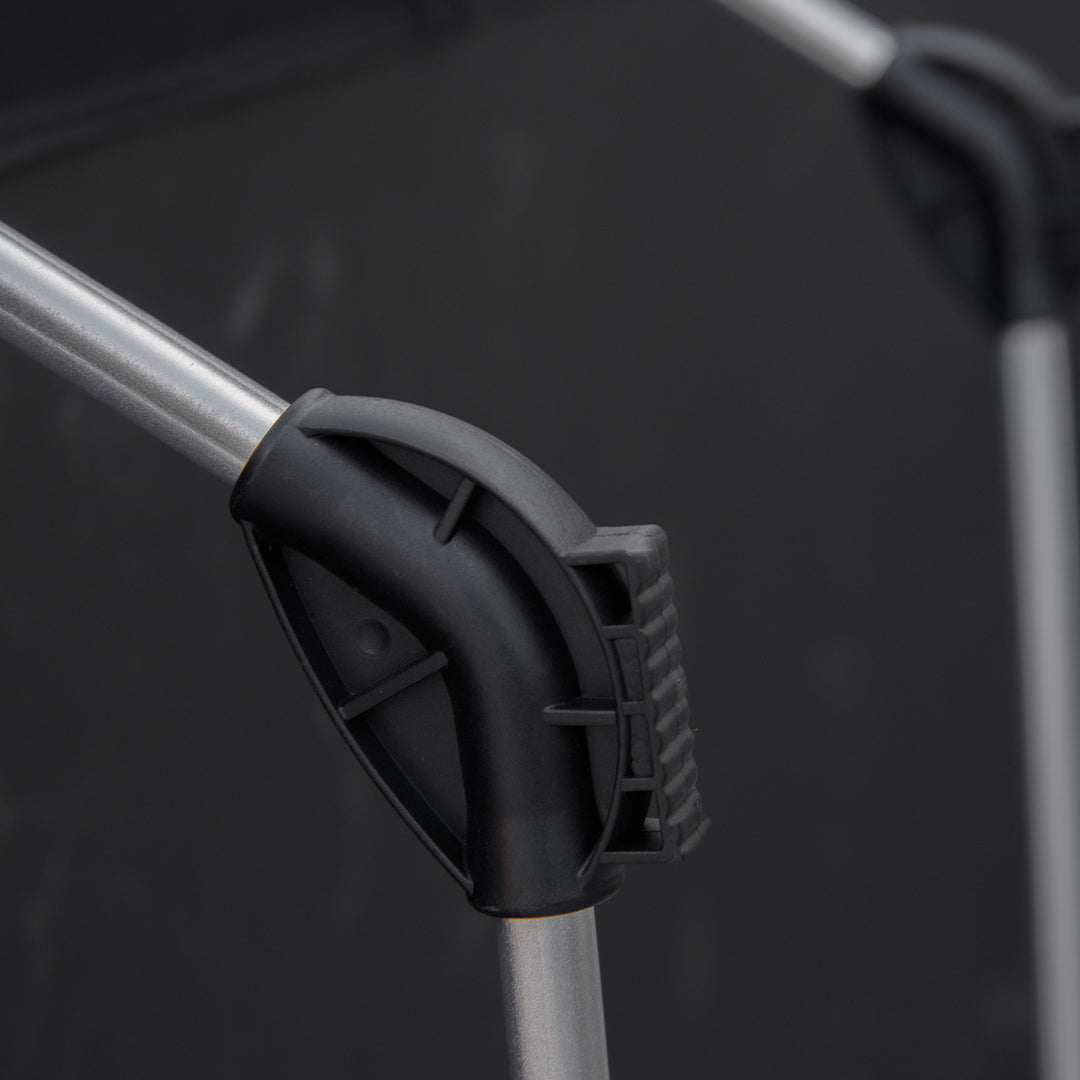 MCL Lightweight Camping Bed, Aluminium Portable Camp Cot w/ Strong Support 150kg and Carry Bag for Camping, Black