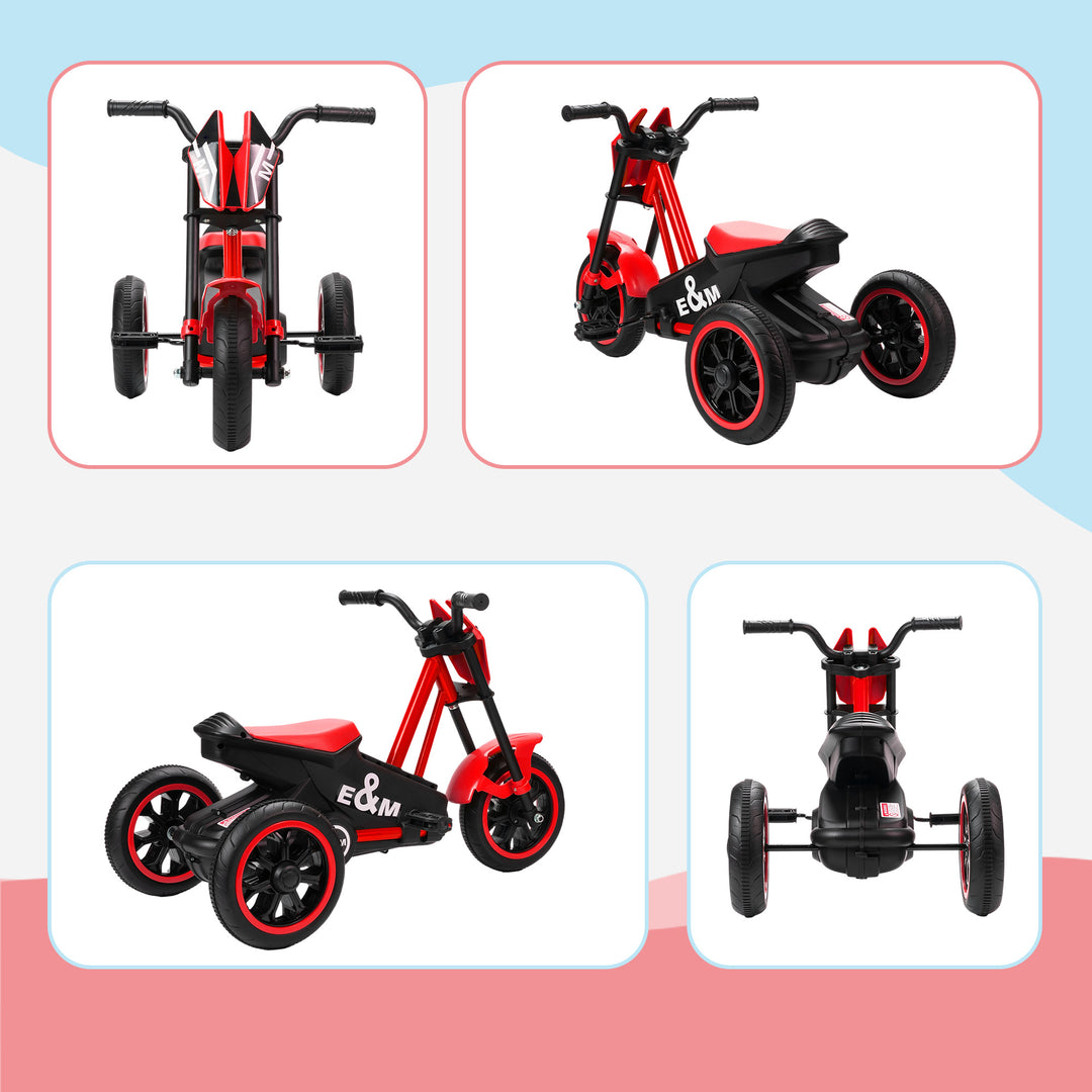 Kids Tricycle Baby Trike, Kids Trike with Pedal, 3 Wheel Toddler Balance Bike for Indoor Outdoor Use