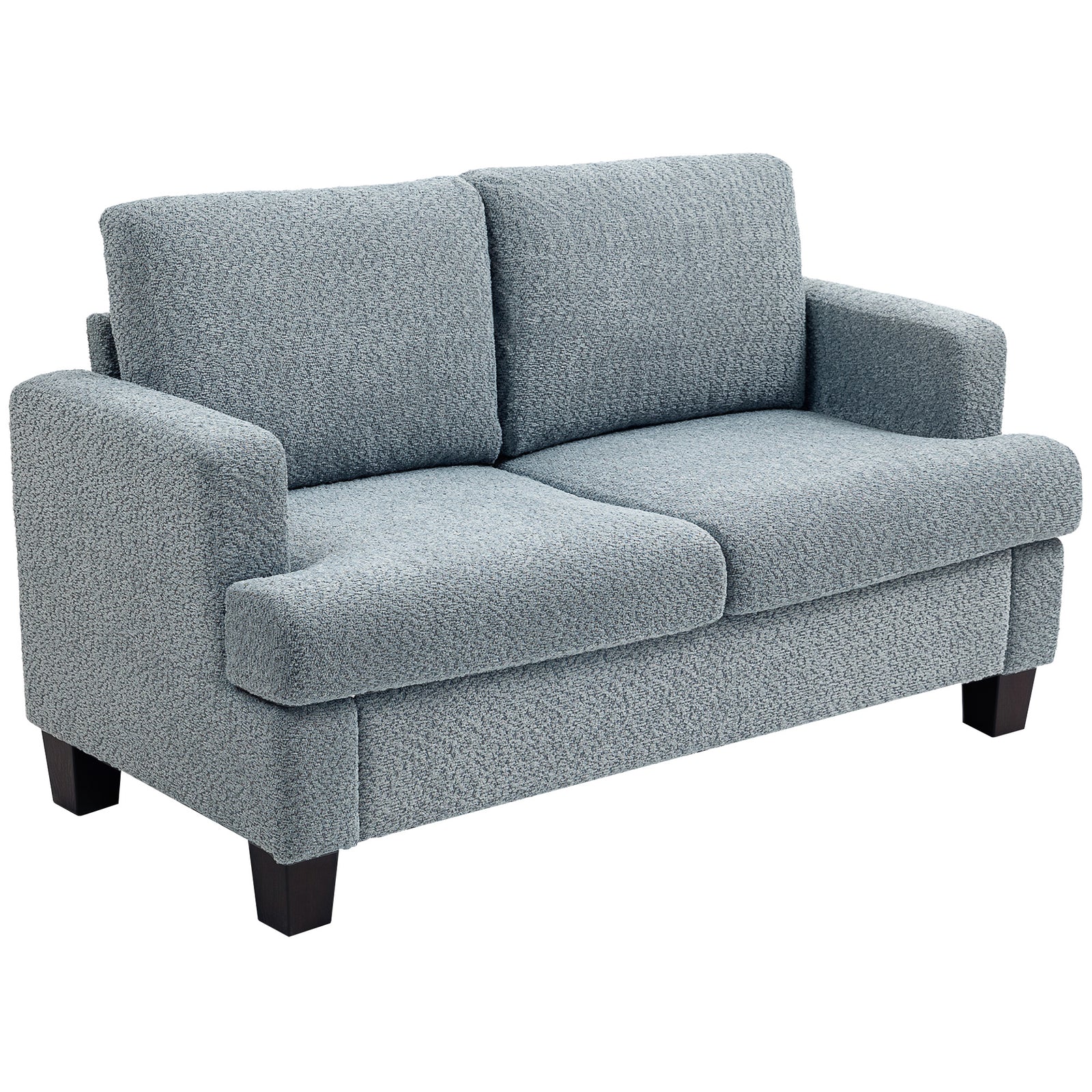 Two-Seater Chenille Sofa - Light Grey
