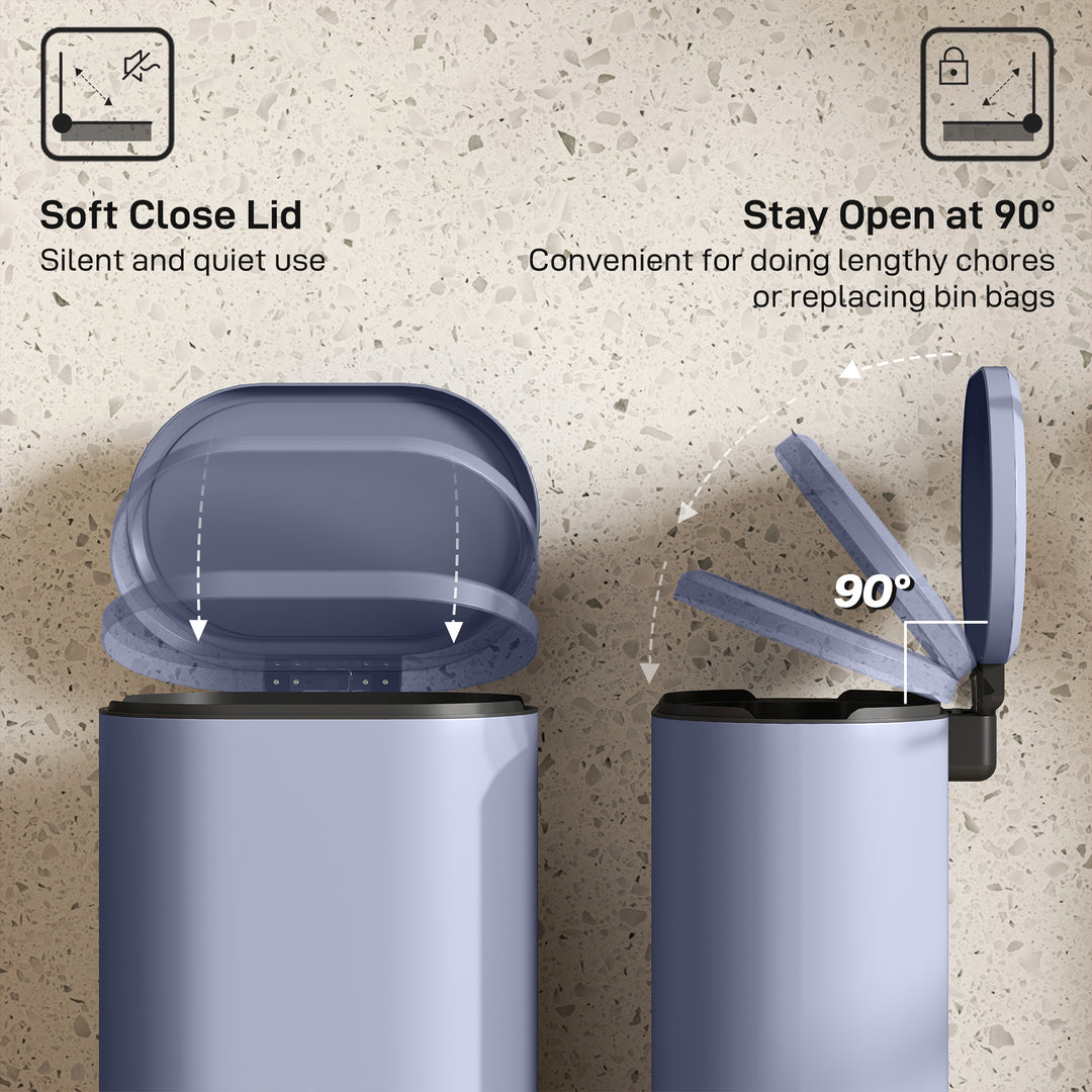 MCL 30 L Modern Curved Kitchen Bin - Grey