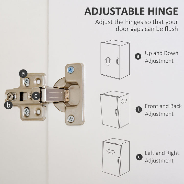 MCL 2-Door Clothes Wardrobe w/ Rail Shelf 2 Drawers Wood Feet Elegant Home Storage Organisation Furniture Dresses Coats Blankets Shoes White