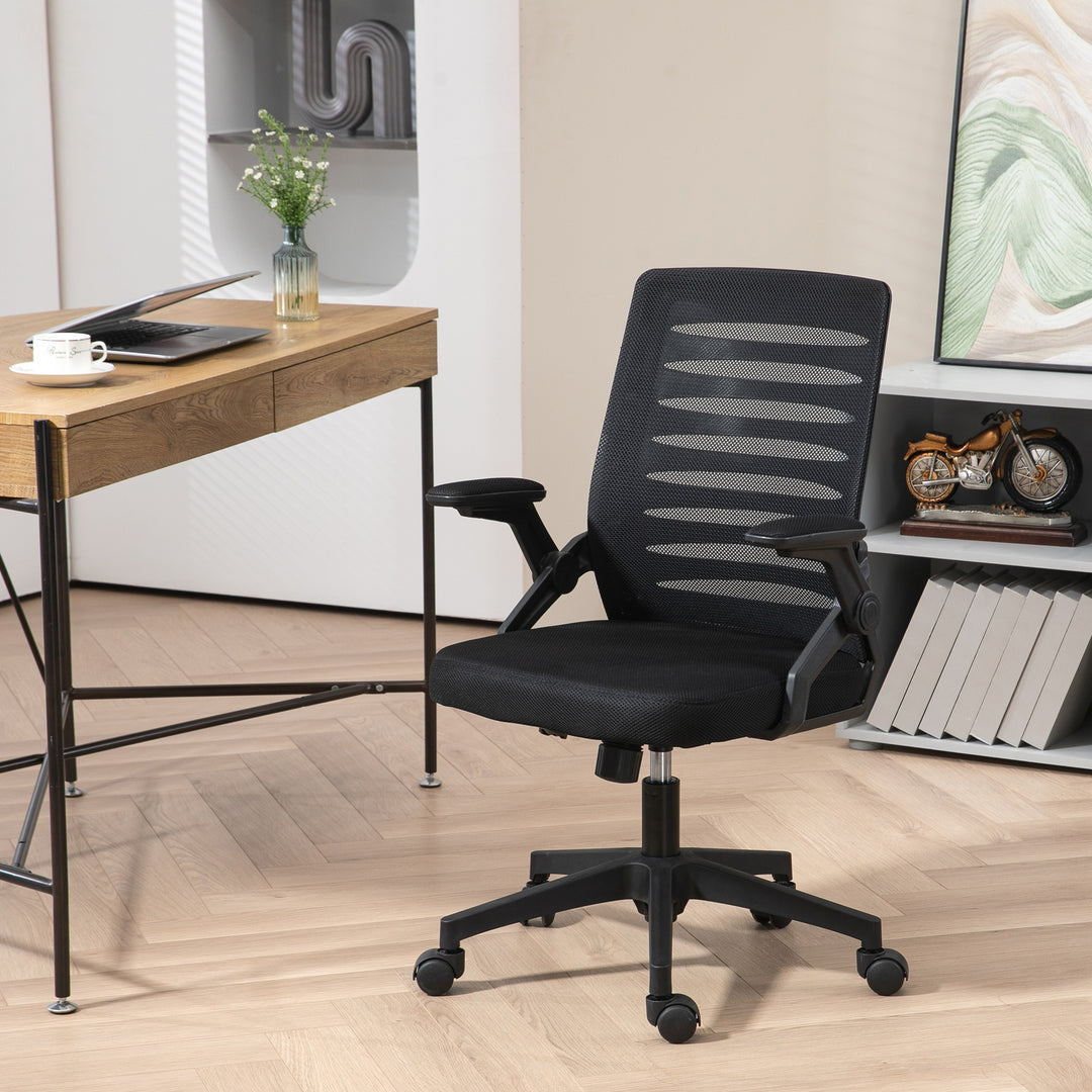 44-53.5cm Adjustable Height Work Chair, with Mesh Back - Black