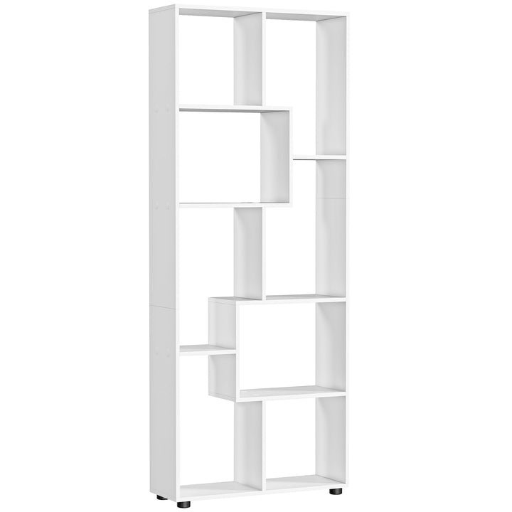 MCL Bookshelf, Tall Bookcase, Modern Room Divider, 8 Cube Storage Unit, Freestanding Storage Shelf for Living Room, Bedroom, Home Office, 70 x 24 x 178 cm, White