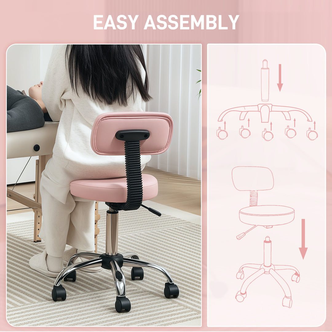 360° Swivel Seat Salon Stool - Pink