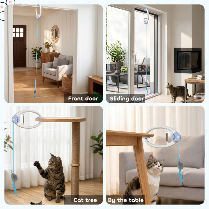Interactive Cat Toys for Indoor Kittens &amp; Adult USB Rechargeable Door 