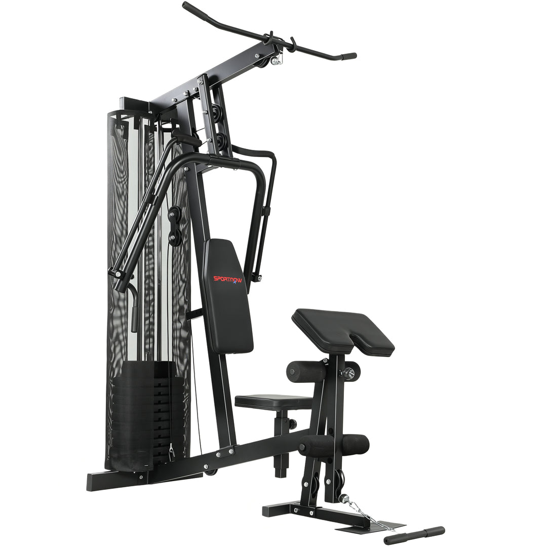 Multi Gym with Adjustable Seat and Back, All in One Home Gym Machine w