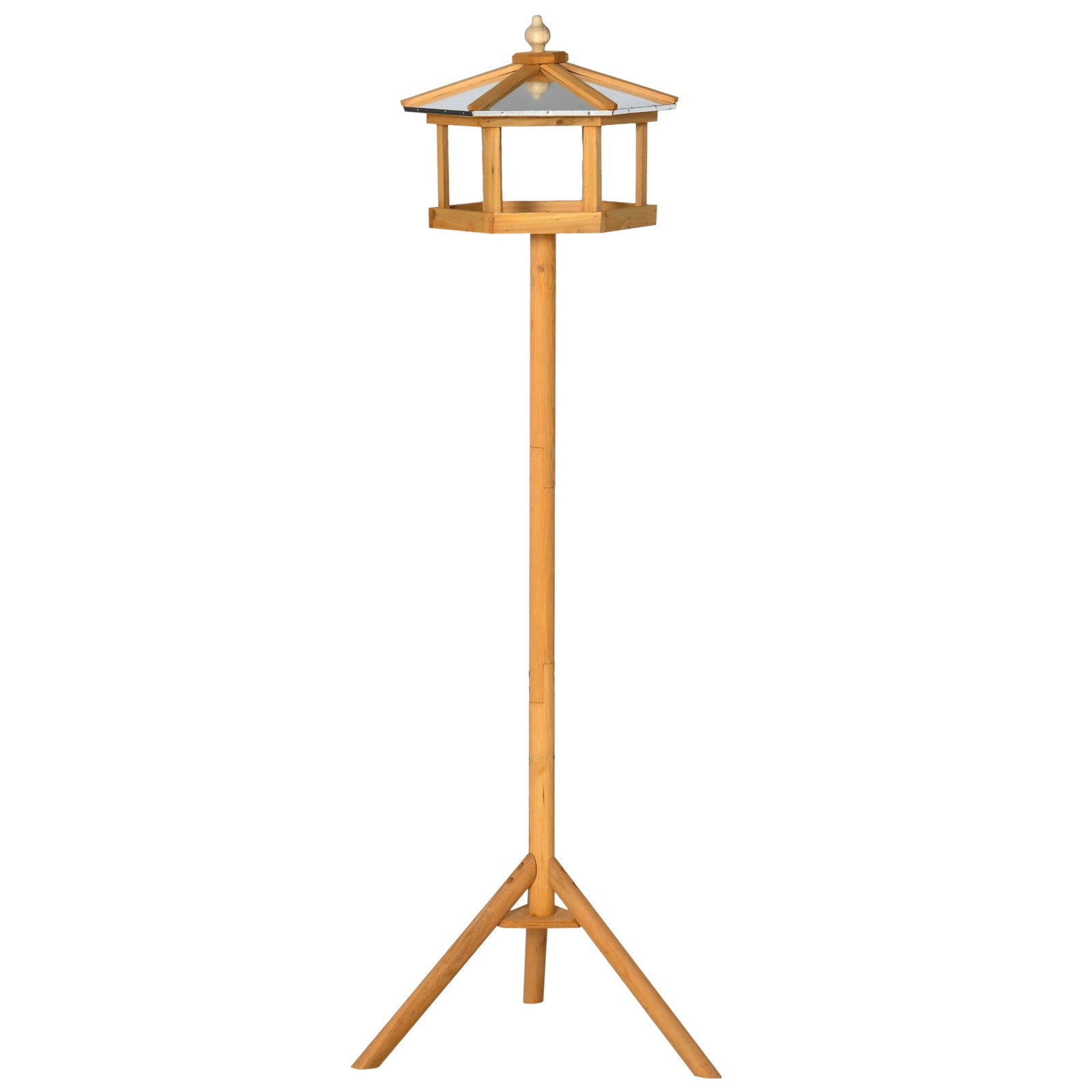 Wooden Bird Table for the garden Feeding Station, 153Hcm