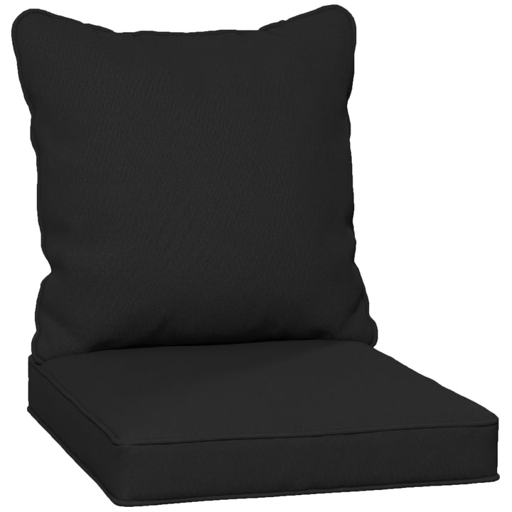 Seat and Back Padded Cushion Set, CUSHION ONLY - Black