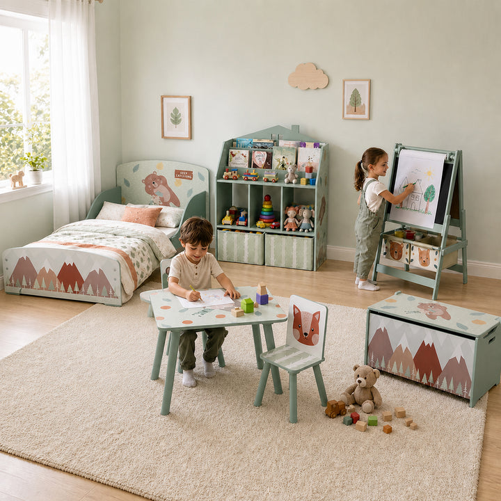 Kids Bookshelf with Storage, Toy Storage Unit with Book Display, Shelv