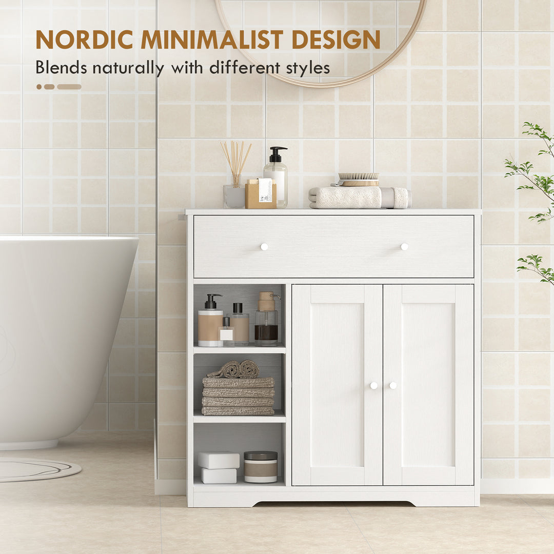 Bathroom Floor Cabinet, Freestanding Bathroom Cabinet with Drawer, Doo