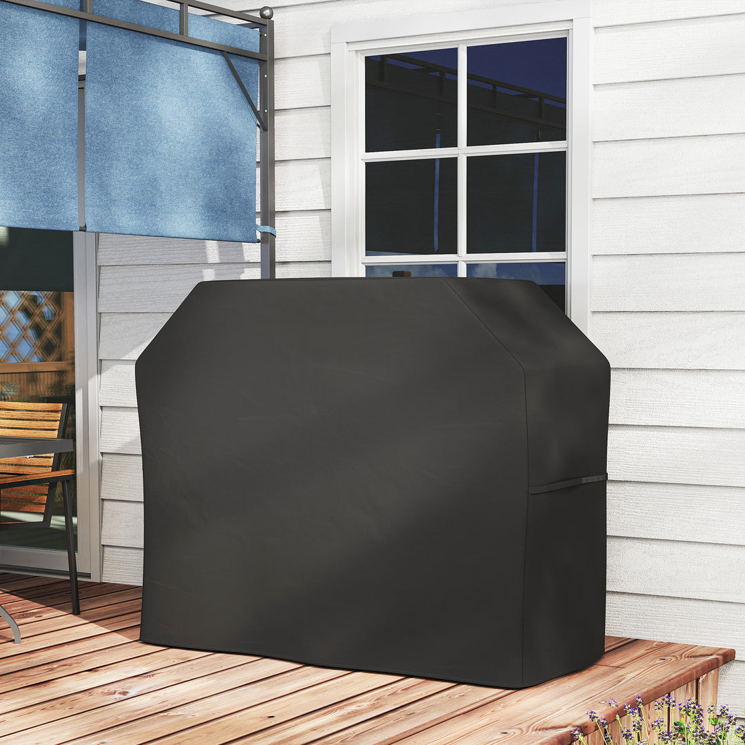 147 x 61cm Plastic Coated Protective Grill Cover - Black