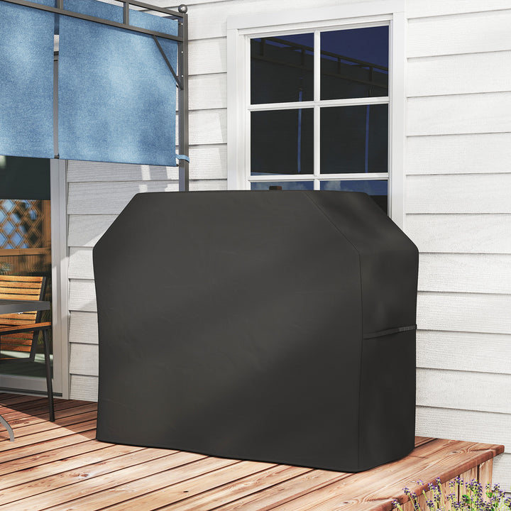 147 x 61cm Plastic Coated Protective Grill Cover - Black