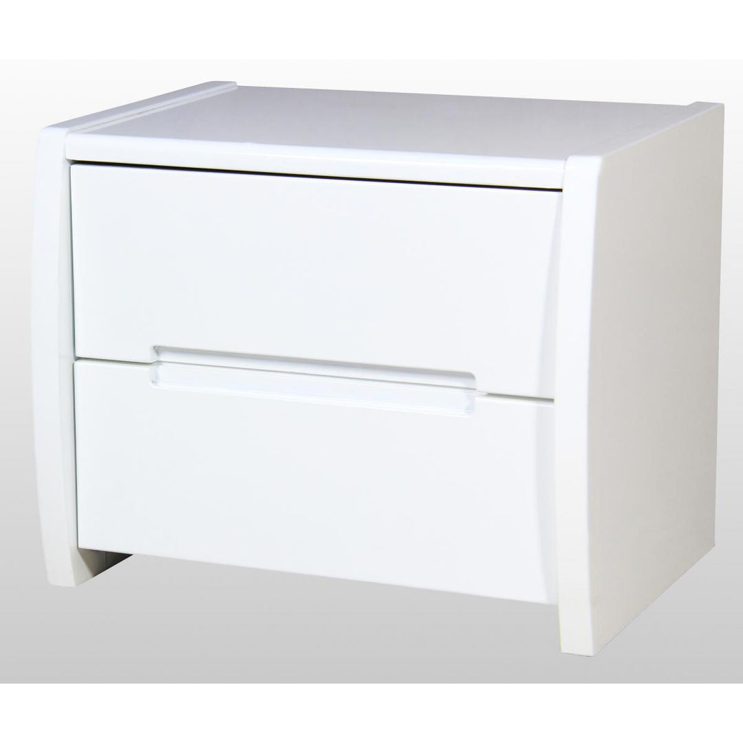 Tanya High Gloss Bedside White