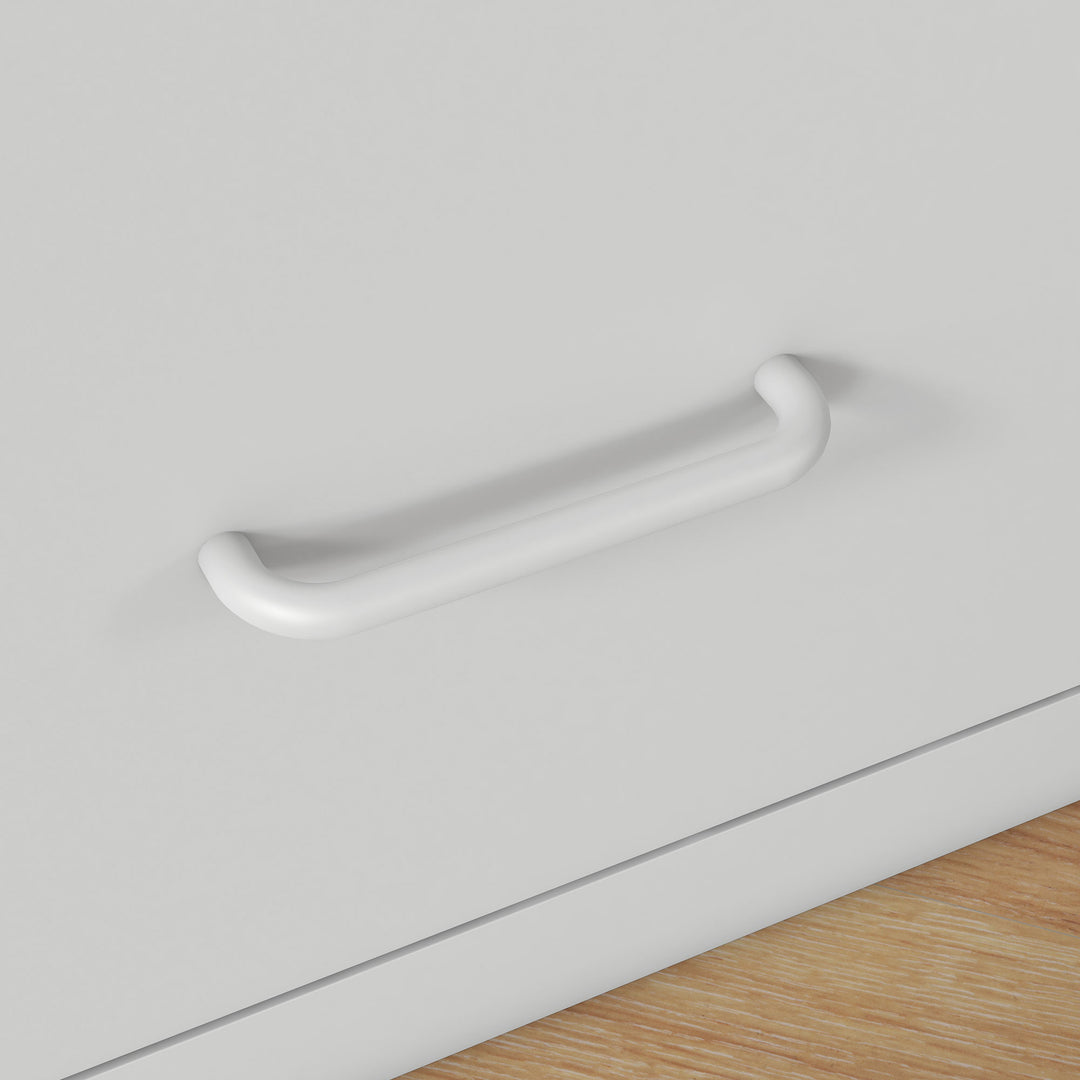 Two-Drawer Modern Steel Filing Cabinet - Cream