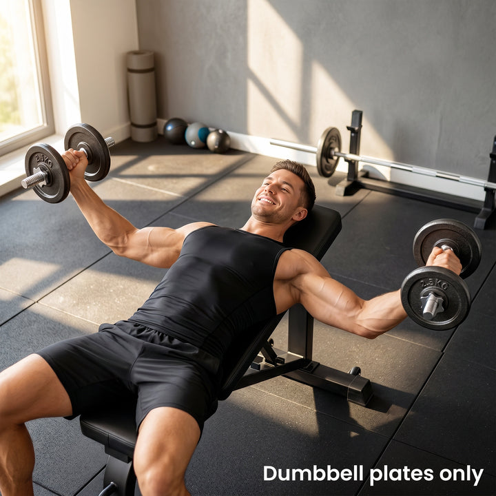Weight Plates Set, 1"/2.5cm Weight Disc Pair, 4 x 2.5kg Metal Dumbbell