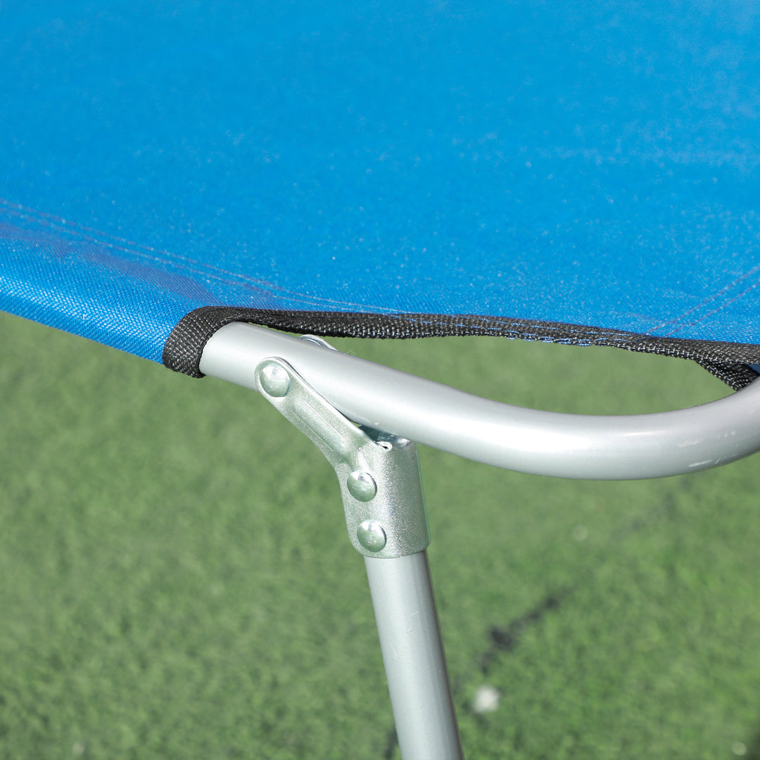 Sun Lounger, with Adjustable Face Canopy - Bright Blue