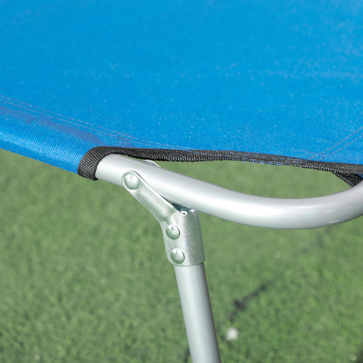 Sun Lounger, with Adjustable Face Canopy - Bright Blue