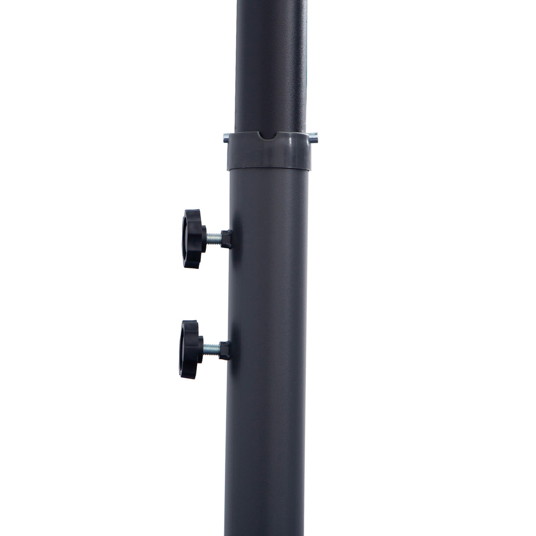 3(m) Cantilever Umbrella 18 Ribs & Vents Adjustable Angle for Patio Green