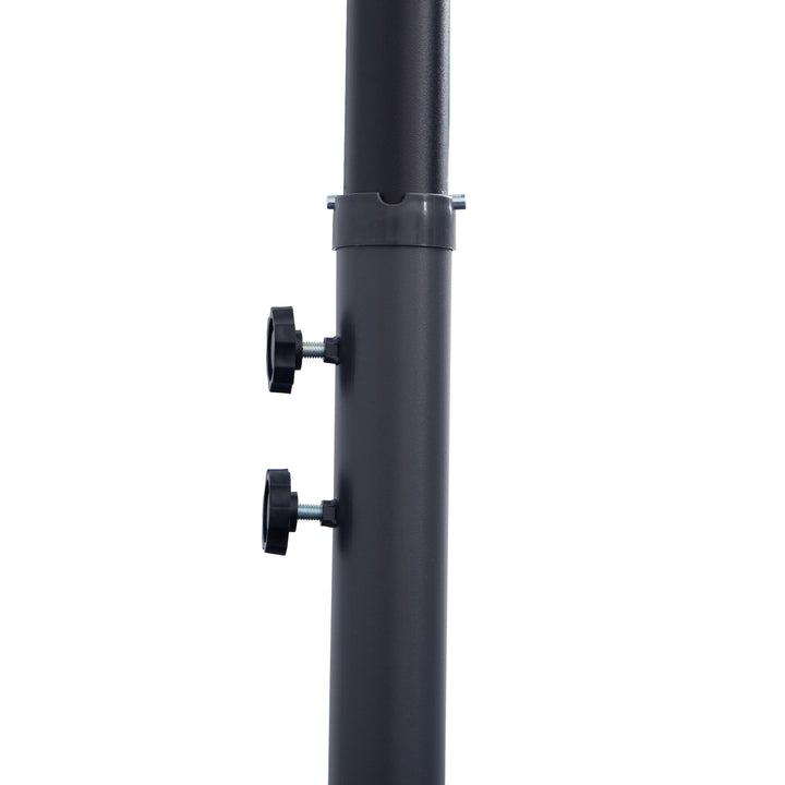3(m) Cantilever Umbrella 18 Ribs & Vents Adjustable Angle for Patio Green