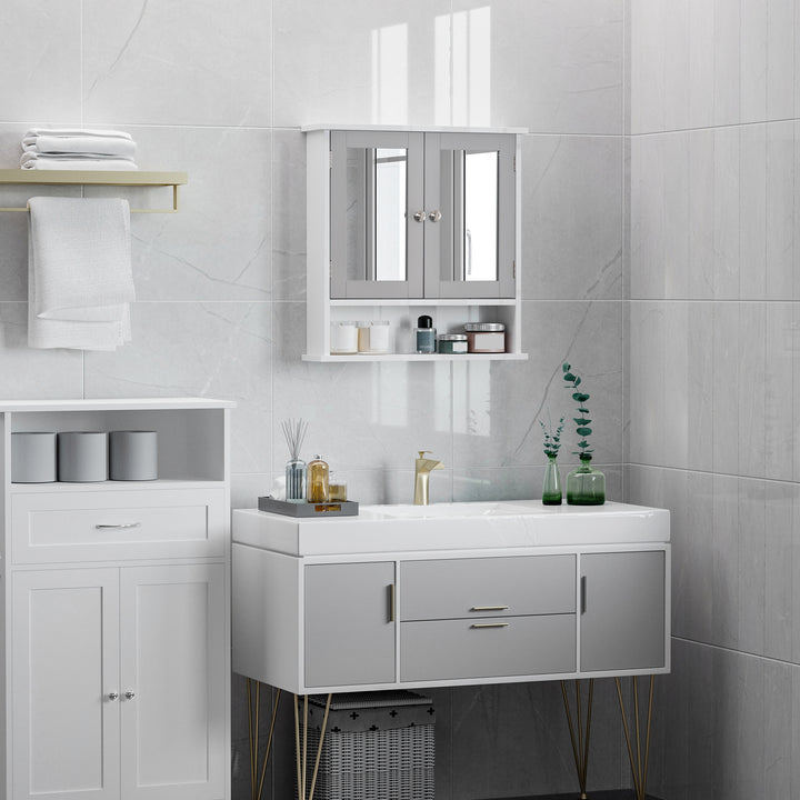 Bathroom Wall Storage Cabinet - Grey