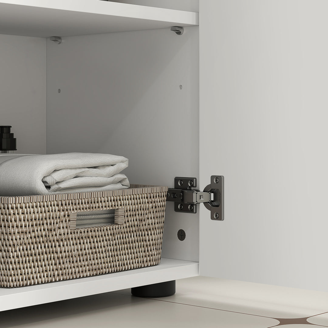 Under Sink Cabinet with Shelf - White