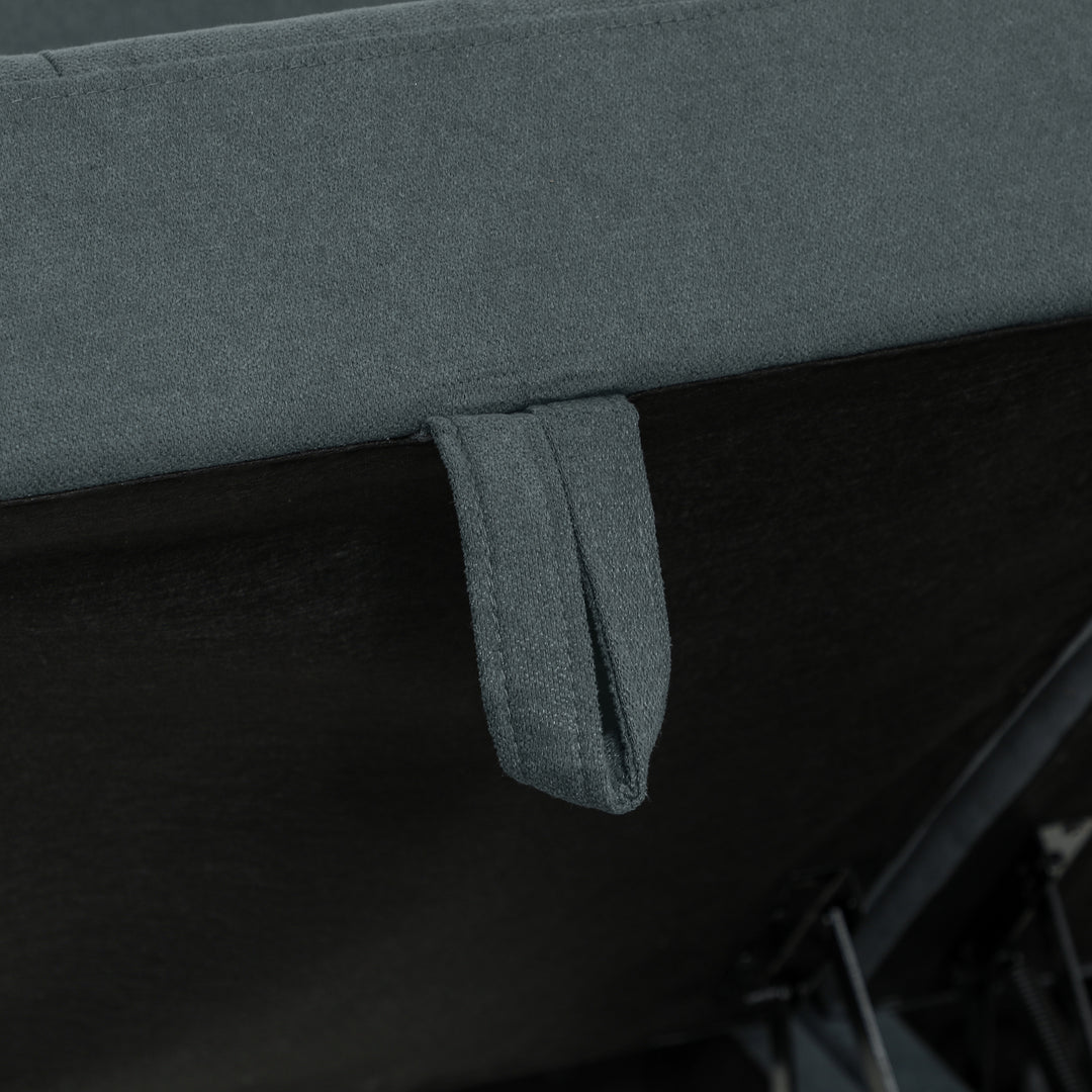 L' Shape Modular Storage Sofa - Dark Grey
